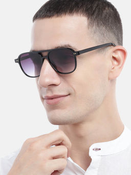 Carlton London - Unisex Polycarbonate UV Protected Purple Dial Rectangle Sunglasses