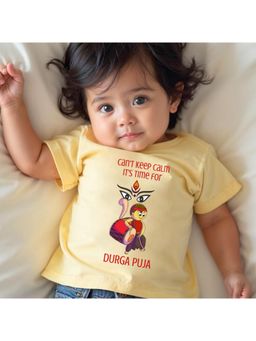 KNITROOT - Can't Keep Calm It's Time For Durga Puja Theme T-shirt