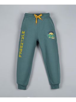 PLUM TREE - Boys Freestyle Print Jogger Track Pant- Green