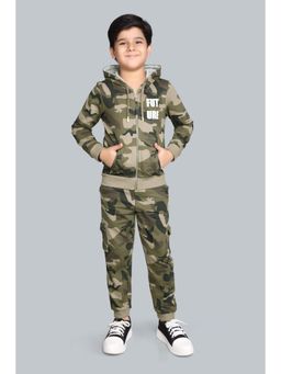 PLUM TREE - Olive Pure Cotton Hoodie and Cargo Jogger Co-ord