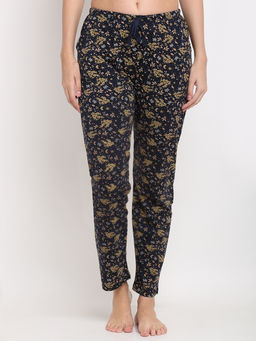 Kanvin - Womens Printed Pyjamas Navy Blue