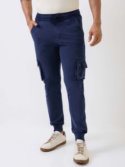 Spykar - Men Navy Blue Solid Joggers