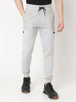 Spykar - Men Grey Blended Mid Rise Joggers