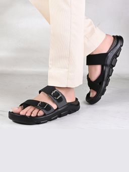 Valentino - West Port Men Grey Faux Leather Casual Sandals