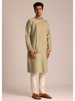 KALKI FASHION - Beige Solid Kurta and Pant (Set of 2)
