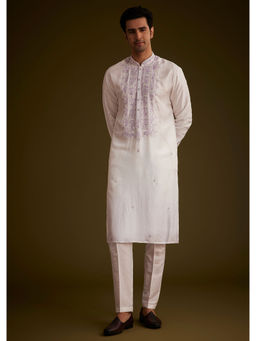KALKI FASHION - Purple Embroidered Kurta and Pant (Set of 2)