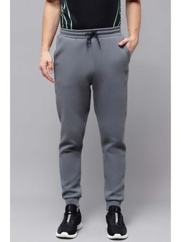 Reebok - Grey Solid Cotton Blend Regular Fit Joggers