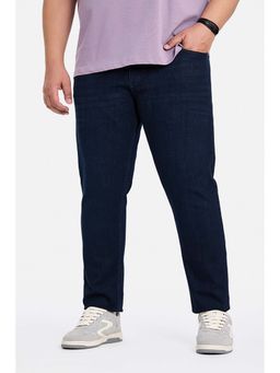 Snitch - Indigo Solid Cotton Blend Slim Fit Jeans
