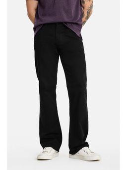 Snitch - Black Solid Cotton Blend Bootcut Fit Jeans