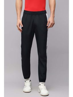 Reebok - Black Solid Cotton Blend Regular Fit Joggers