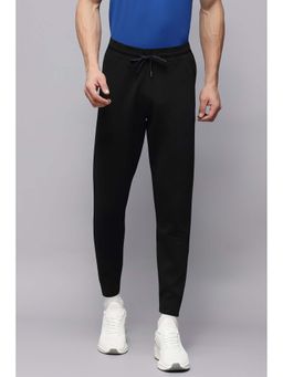 Reebok - Black Solid Polyester Blend Regular Fit Joggers