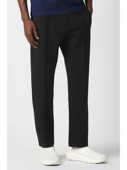 Van Heusen - Black Solid Polyester Blend Regular Fit Trackpant