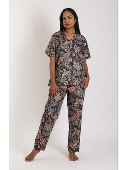 Forty Winks - Eternal Mahua Dark Cotton Pyjama & Top