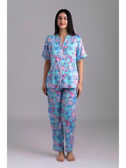 Forty Winks - Classic Urmi Seagreen Satin Pyjama & Top