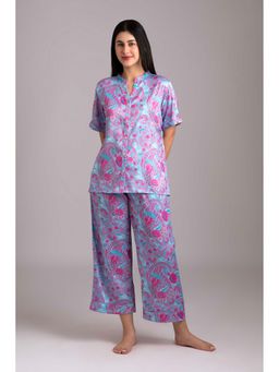 Forty Winks - Modish Naina Lilac Satin Pyjama & Top