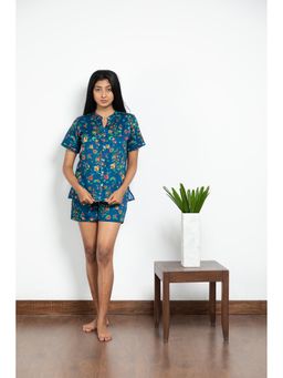 Forty Winks - Urban Kavya Navy Cotton Shorts & Top