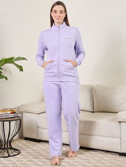July Nightwear - Lavender Track Suit with Zipper for Women-Jf300