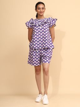 YELLOW BLOOM - ORCHID SET Top & Shorts