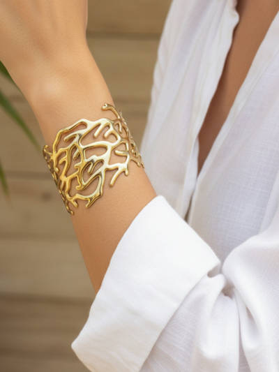 Gold Statement Western Cuff