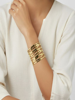 JEWELZ - Gold Statement Western Cuff