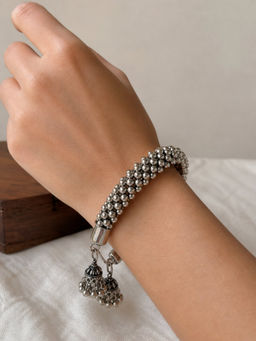 Designbox - Silver Oxidised Traditional Cuff