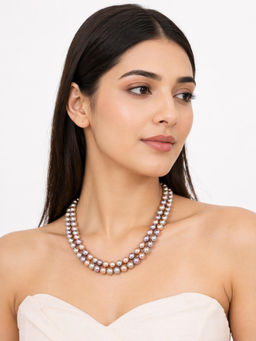 Designbox - Multi-Color Pearl Western Necklace