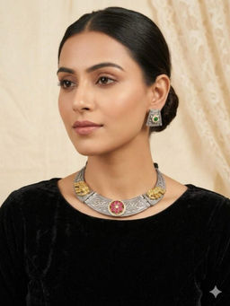 Designbox - Multi-Color Stones Traditional Jewellery Set