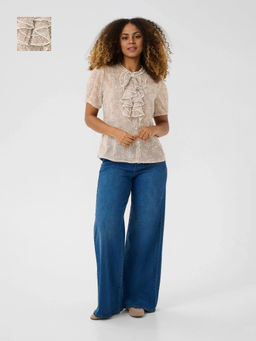 Cream - Crkinia Ss Brown Printed Shirt