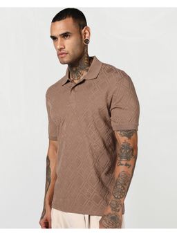 Bewakoof - Raw Umber Brown Polo T-Shirt