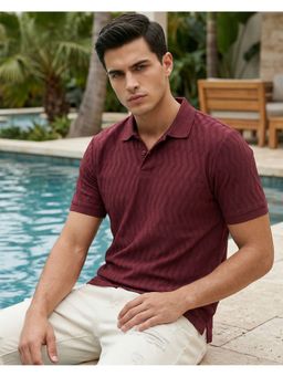 Bewakoof - Cordovan Red Polo T-Shirt