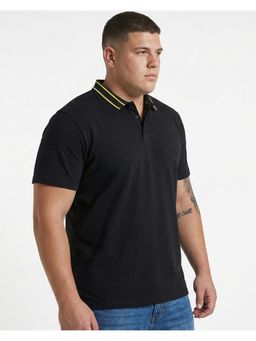 Bewakoof - Black Tie and Dye Plus Size Polo T-Shirt