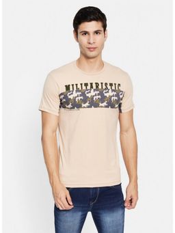 Monte Carlo - Rust Half Sleeve Round Neck T-Shirt