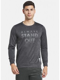 Rock.it - Full Sleeve Grey Polyester Sweatshirt