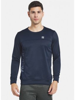 Rock.it - Full Sleeve Navy Blue Polyester Sweatshirt