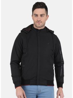 Monte Carlo - Black Polyester Blend Solid Jacket