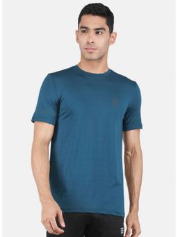 Rock.it - Blue Half Sleeve Smart Fit Round Neck T-Shirt