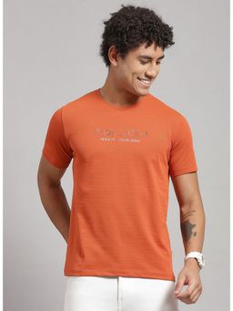 Rock.it - Rust Half Sleeve Slim Round Neck T-Shirt