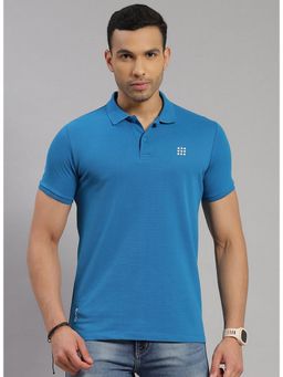 Rock.it - Blue Half Sleeve Smart Fit Collar Polo T-Shirt