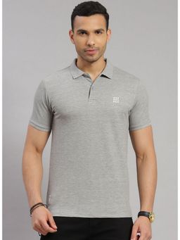 Rock.it - Grey Half Sleeve Smart Fit Collar Polo T-Shirt