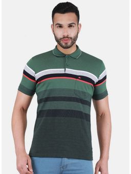 Monte Carlo - Green Printed Polo T-Shirt