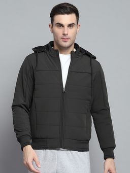 Monte Carlo - Olive Polyester Blend Solid Jacket