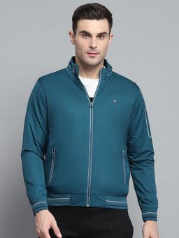 Monte Carlo - Teal Polyester Blend Solid Jacket