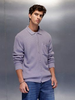 WROGN - Purple Acrylic Textured Sweater