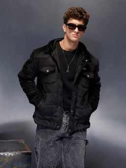 WROGN - Black Casual Oversized Jacket