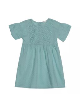 ZACH & KIKI - Plume Lace Dress Self Design Blue