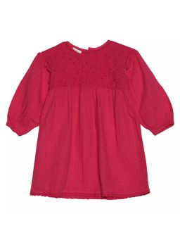 ZACH & KIKI - Hot Pink Hakoba Dress Solid Pink