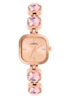 French Connection - Women Pink Dial Analog Watch - FCN0106RGM (M)