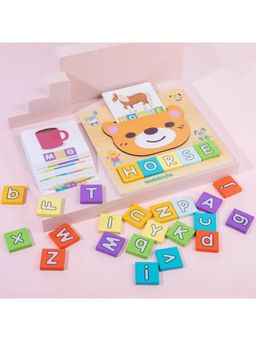 JOUETS BY EDUSPARK - Two-In-One Letter Matching Wooden Game Educational Learning Toy (3-5 Years)