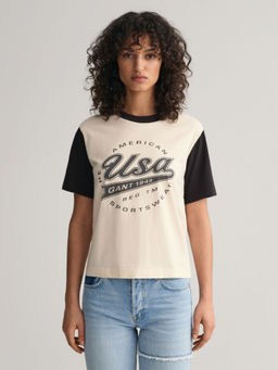 GANT - Women Printed Round Neck T-Shirt