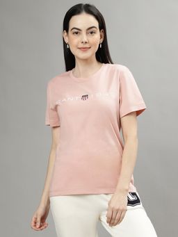 GANT - Women Printed Round Neck Short Sleeves T-Shirt